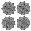 Halloween Spider Web Placemats Runde Svarte 4Pk 1