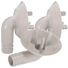 Raccord coudé fendu de 40 mm pour tuyau d'évacuation de climatisation (3 pièces)