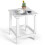 Wooden Patio Side Table 15" Square White 1