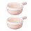 Double-Layer Fruit & Veg Washing Basket with Handle (Pink) 1
