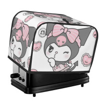 Kuromi toaster cover 2-slice polyester dust and fingerprint