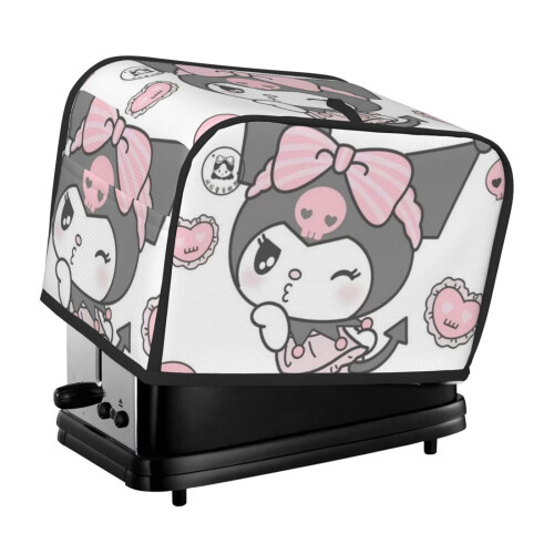 Kuromi toaster cover 2-slice polyester dust and fingerprint