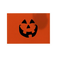 Sets de table Halloween motif citrouille orange et noire 30 x 45 cm