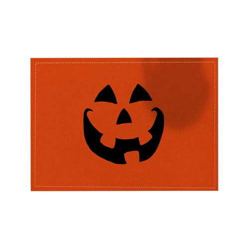 Σουπλά για Halloween με σχέδιο πορτοκαλί μαύρης κολοκύθας 12x18 εκ.