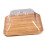 Houten taartstandaard met acryl deksel 1