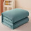 Cooling Flannel Blanket Green Microfiber Polyester 1.2x2m 4