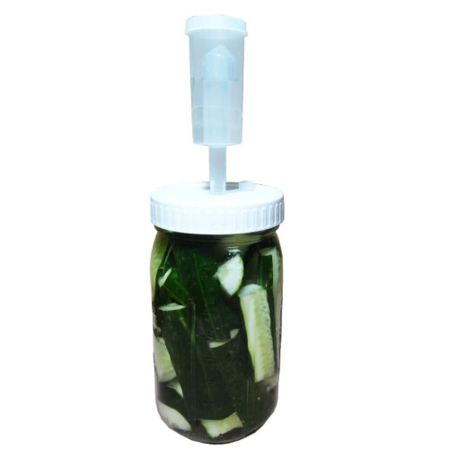 Couvercles de fermentation avec barboteur pour bocaux à large ouverture (lot de 4) 1