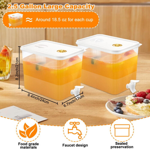 Beverage Dispenser PP ABS Material 2.5 Gallon 1