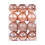 Rose Gold Christmas Ornaments Shatterproof 24pcs 6