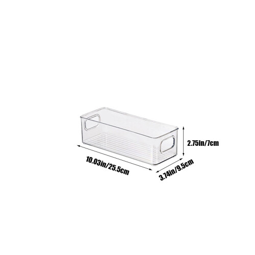 Plastic Kitchen Storage Box Transparent 10x3.7x2.75 Inch 2