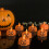 Halloween pumpkin tea lights battery operated 6 pack 2