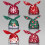 Weihnachtsgeschenkpapier mit Schneeflockenmotiv und Hasenohren 4