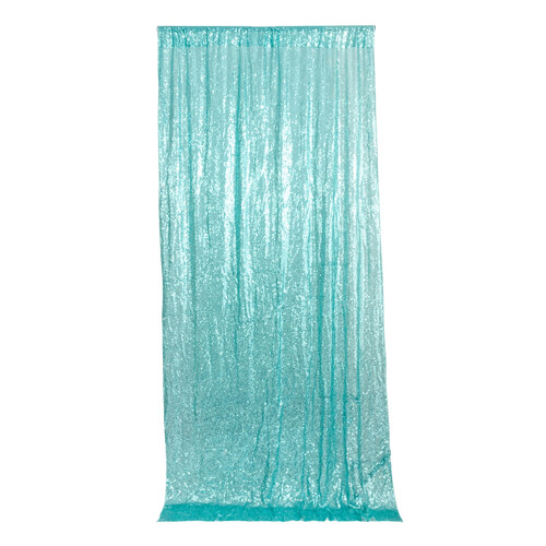 Pink sequin curtain solid color 2-panel set 1