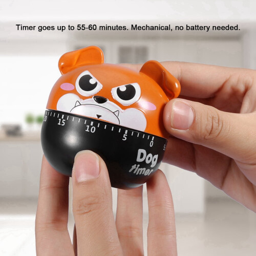 Kitchen Timer Mechanical Dog-Shaped Manual Countdown Timer 1