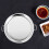 Bandeja de servir de acero inoxidable de 24 cm 4