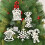 Silver snowflake ornaments for Christmas tree 12 pcs 2