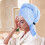 Winysin Πετσέτα Microfiber Γυναικεία Υγρή Πετσέτα Μαλλιών Γρήγορου Στέγνωμας, 6