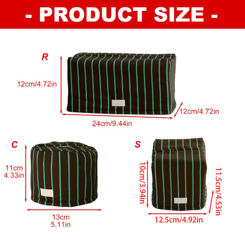 Portable Fabric Tissue Box-green stripes round tissue box 1