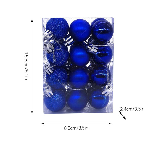 Staron blue Christmas ornaments 30mm 24 pcs 2