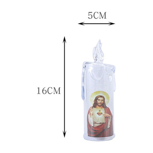 LED Flameless Candle with Santa Design 4-Pack 1