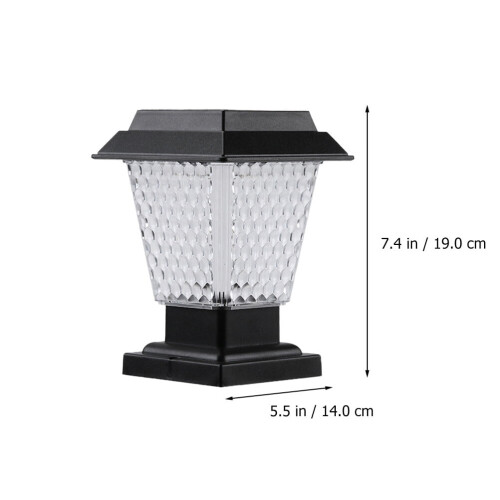 Luminária solar para poste com design em favo de mel, 7,5 x 5,5 polegadas 2