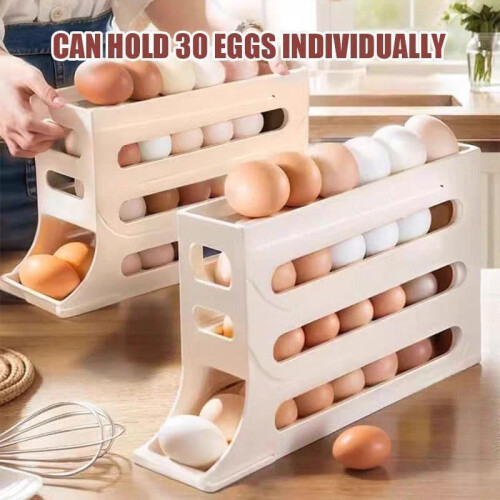 Rolling Egg Holder 4-Tier 30-Egg Yellow 2 1