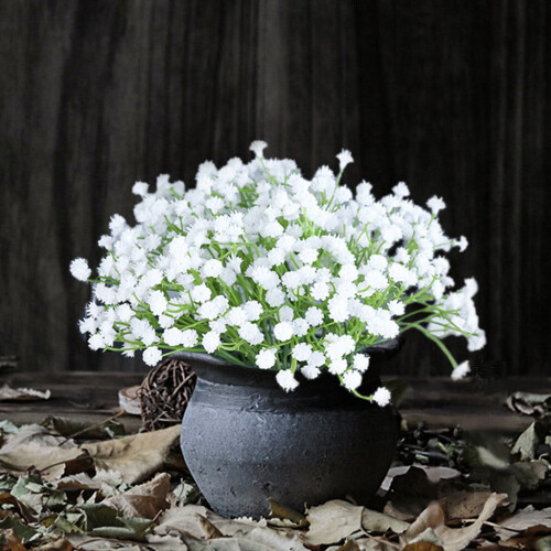 丝绸满天星玫瑰婚礼花束 含芍药康乃馨 2
