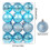 Staron light blue Christmas ornaments 40mm 24 pcs 2