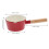 Roter Emaille-Topf mit Holzgriff, 1 l 4