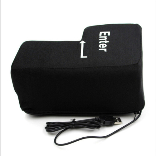 Pillow USB Throw Stress Relief Toy Black 1pc 1