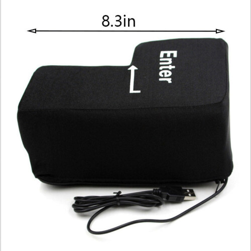 Pillow USB Throw Stress Relief Toy Black 1pc 2