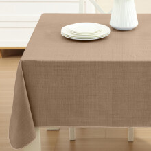 Vinylový ubrus s flanelovým podkladem 60x104 palců, béžová