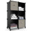 White Cube Storage Organizer with Metal Hammer Finish 13.7 1