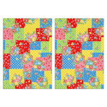 Lot de 2 torchons de cuisine Ă motifs floraux 45,7 x 66 cm