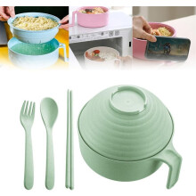 Ensemble de bols Ă ramen compatibles micro-ondes avec couvercle, 820 ml