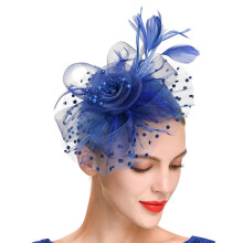 Women's Beaded Dot Print Hairbands with Metal Clip