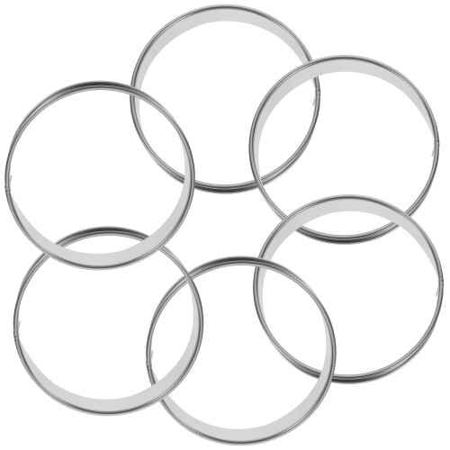 6-Piece Stainless Steel Baking Rings Set