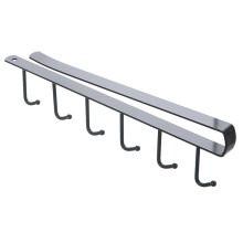 Viflosae Under-Cabinet Hook Rack – Black, Metal