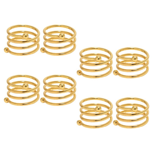 Spiral metal servietringe 8-pak