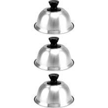 Couvercles Ă hamburger en acier inoxydable 16 x 10 cm, lot de 3