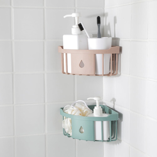 Windfall Corner Shower Caddy Adjustable Metal Triangle Shelf 2