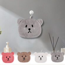 Bear-Shaped Hanging Hand Towel – Coral Fleece – 1 pc