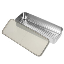 Baconbehållare i rostfritt stål för kylskåp, 2-pack