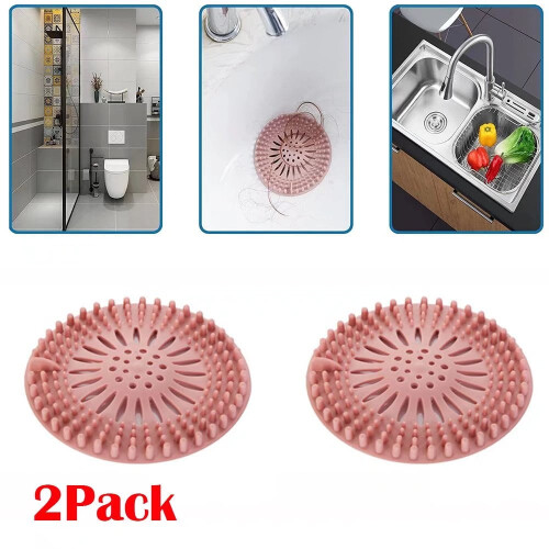 Drain Filter Silicone Shower Sink Cover 2 Pack