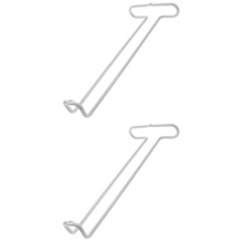 White Iron Wine Glass Rack – Wall-Mounted, 26 x 11.2 cm