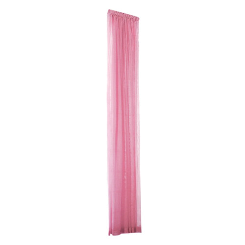 Sheer Curtains Pink Light Filtering Voile Rod Pocket Panel 1