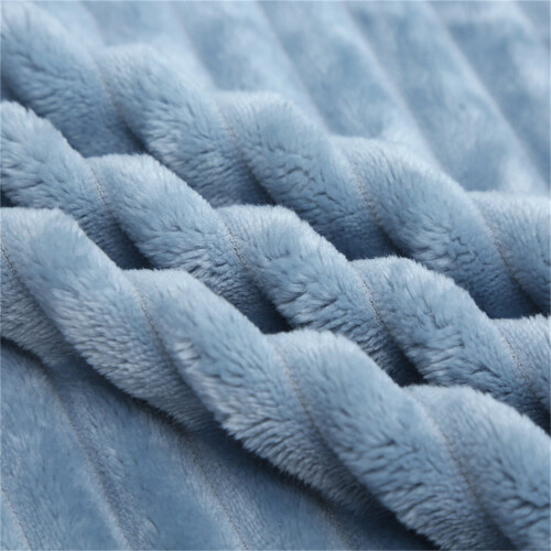 Couverture en microfibre gris clair, taille simple 2