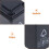 Mini Outdoor Trash Can Set – ABS, Assorted Colours, 5 pcs 3