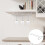 White Iron Wine Glass Rack – Wall-Mounted, 26 x 11.2 cm 3