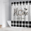 Plaid Letter Pattern Bathroom Set 4pcs 4